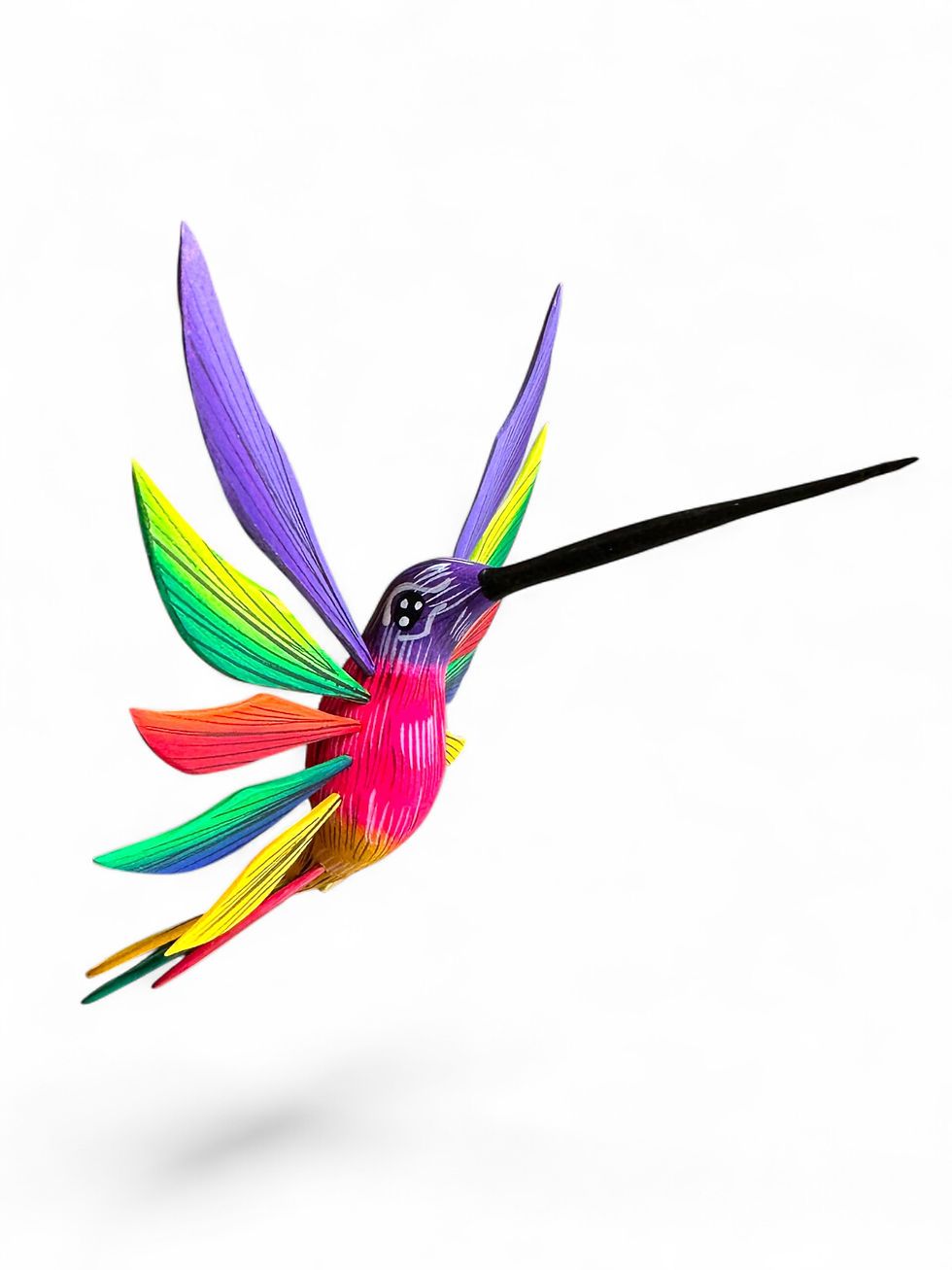 Hand carved hummingbird, Oaxaca, alebrije, Mexico