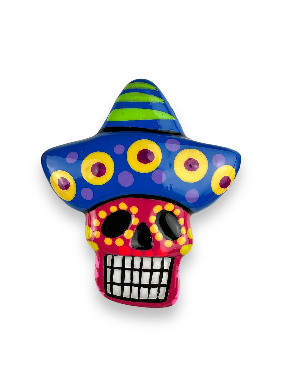 Thumbnail: Ceramic sugar skull - Fridge magnet