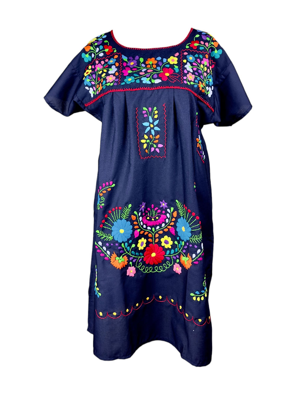Miniaturbild: Mexican Puebla dress, hand embroidered dress,