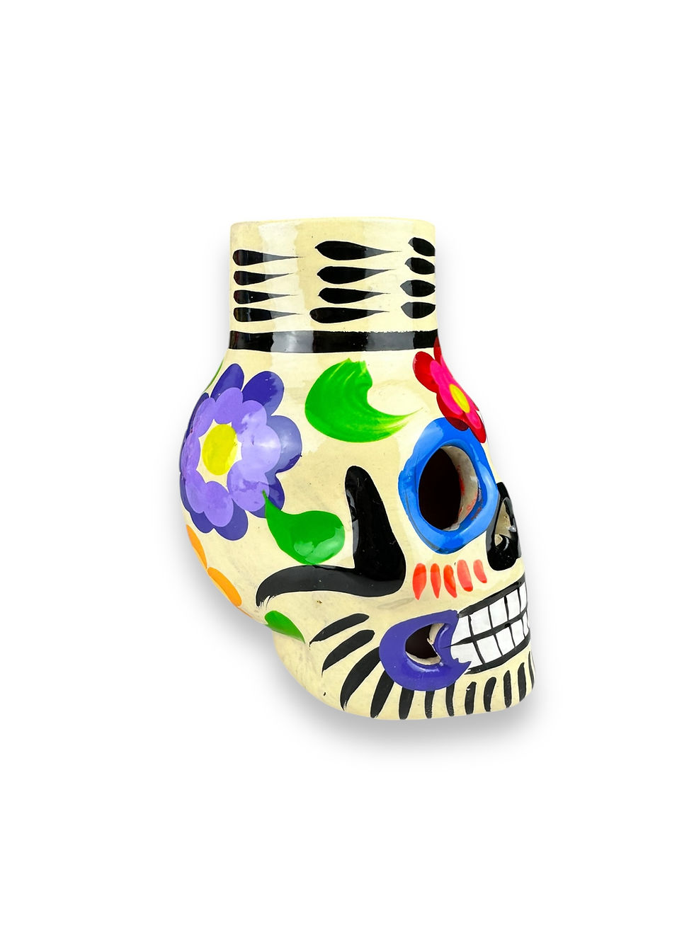 Thumbnail: Ceramic sugar skull - Candle holder