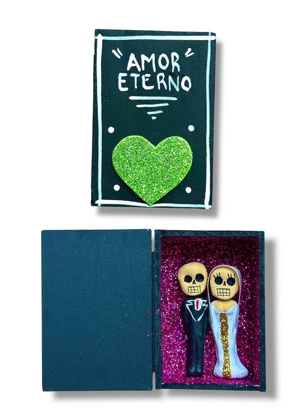Thumbnail: skeleton bride and groom, mexican wedding, wedding present, dia de muertos, day of the dead, eternal love