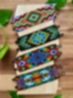 Glass bead bracelets, mexican bracelets, huichol, mexican accessories