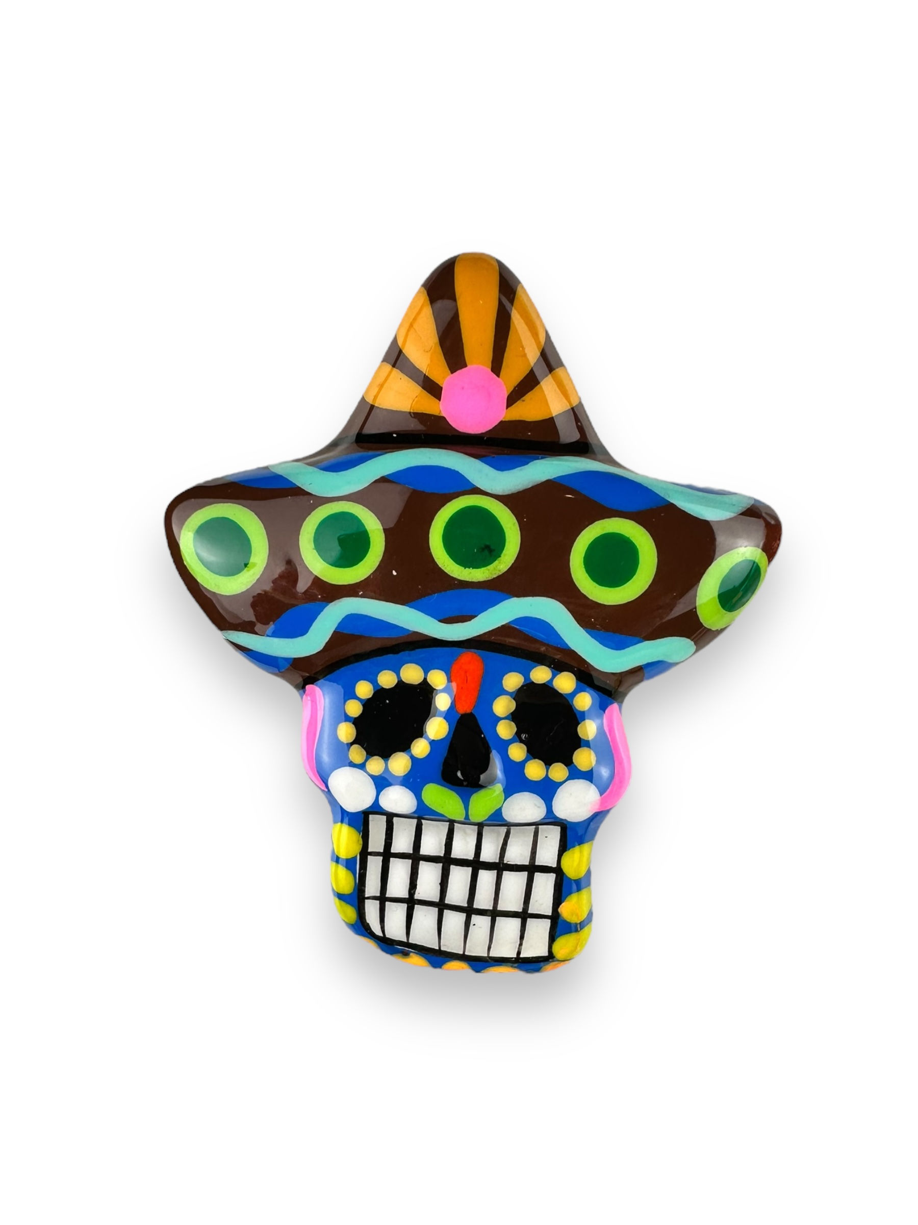 Ceramic sugar skull - Fridge magnet
