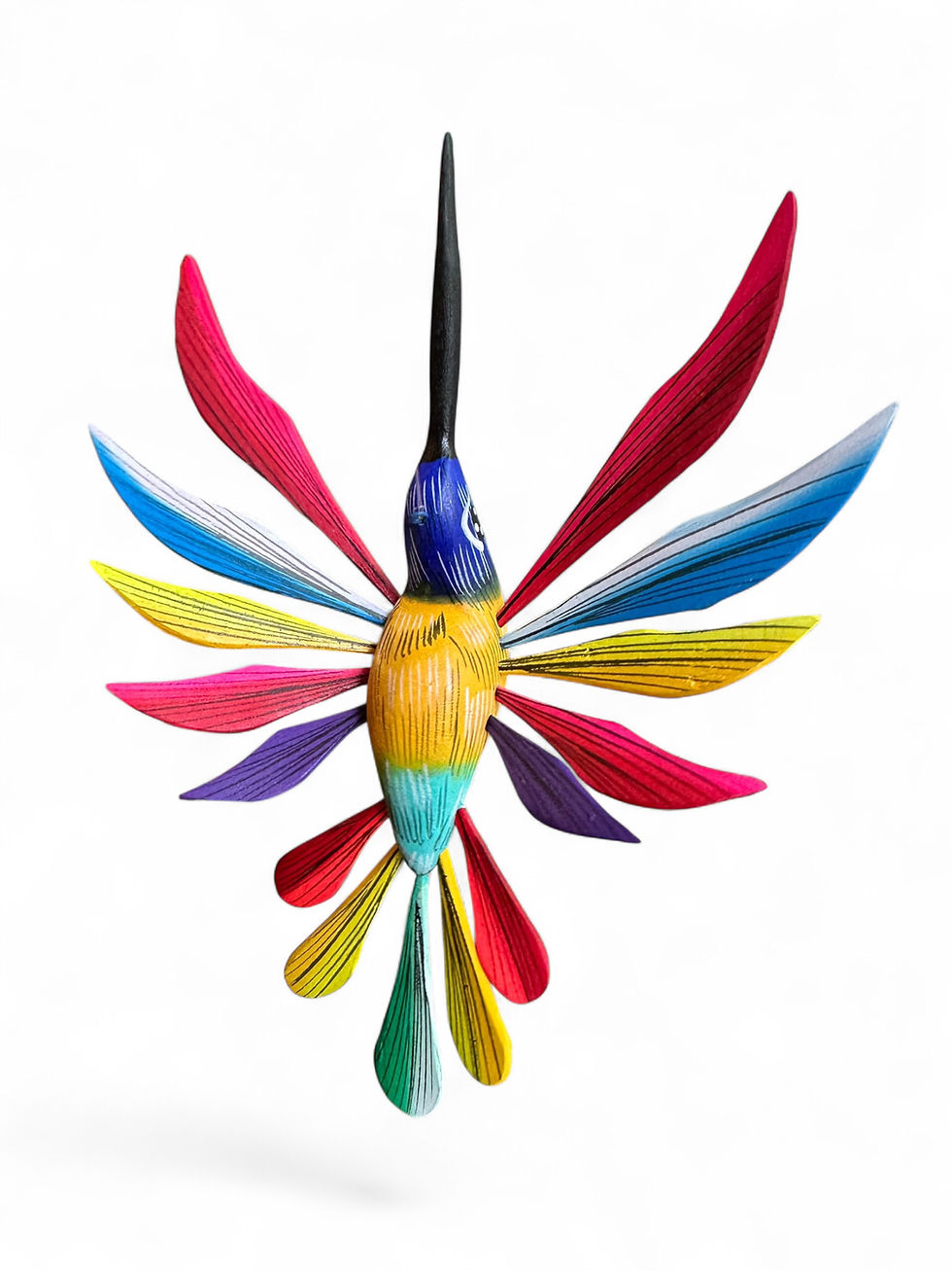Miniaturbild: Hand-carved hummingbird, Oaxaca, Alebrijes, Mexico, Hand painted