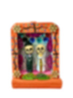 skeleton bride and groom, dia de muertos, wedding gift, mexican wedding, day of the dead, mexican shrine, shadow box