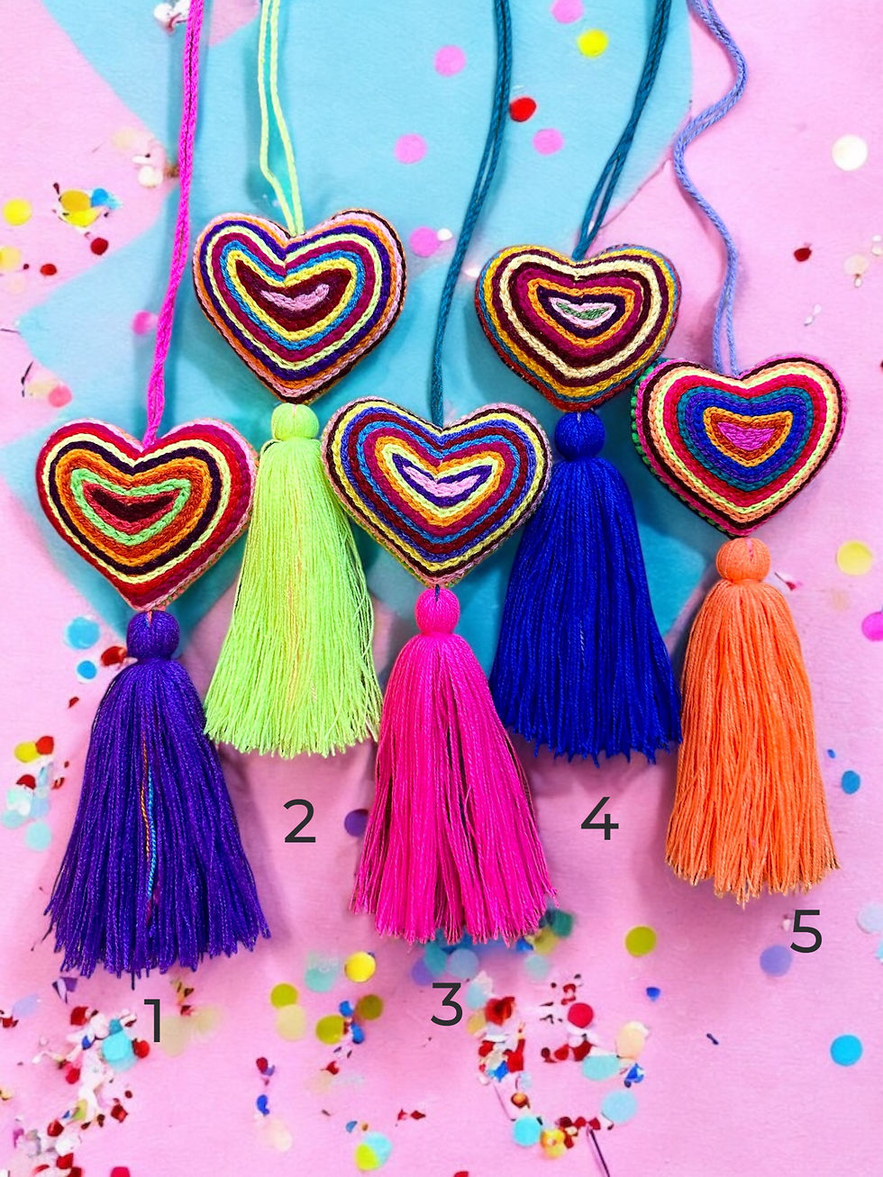 Thumbnail: Hand embroidered heart charm