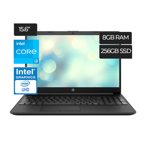 PORTATIL HP 15 DW3505LA PROCESADOR COREI3 MEMORIA DDR4 DE 8GB DISCO SSD 256 GARANTIA 12 MESES CON HP