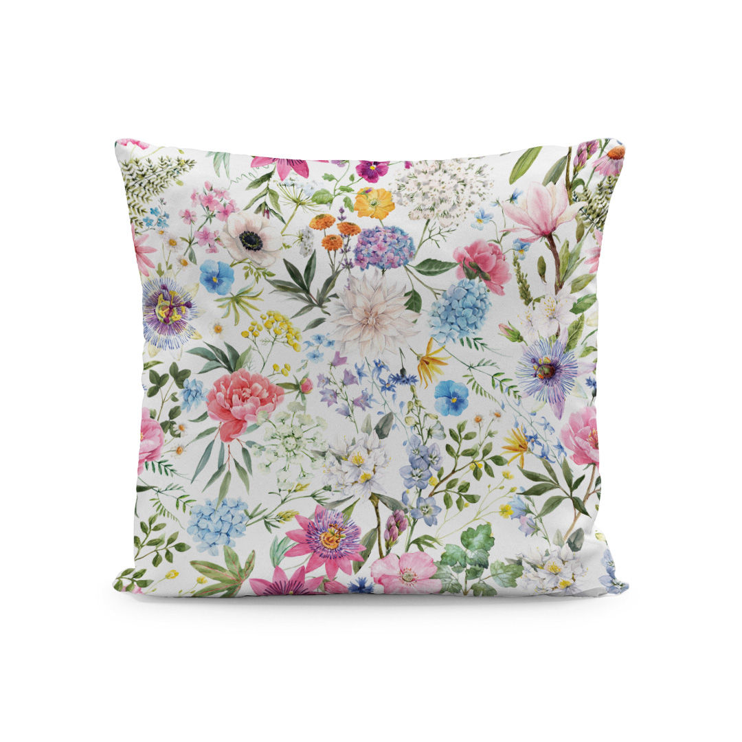 COJÍN FLORES ACUARELA HORTENSIAS