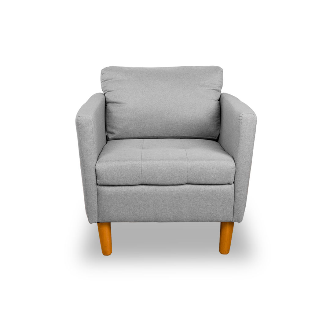 POLTRONA ROMA TELA POLO COLOR GRIS - tela con deterioro