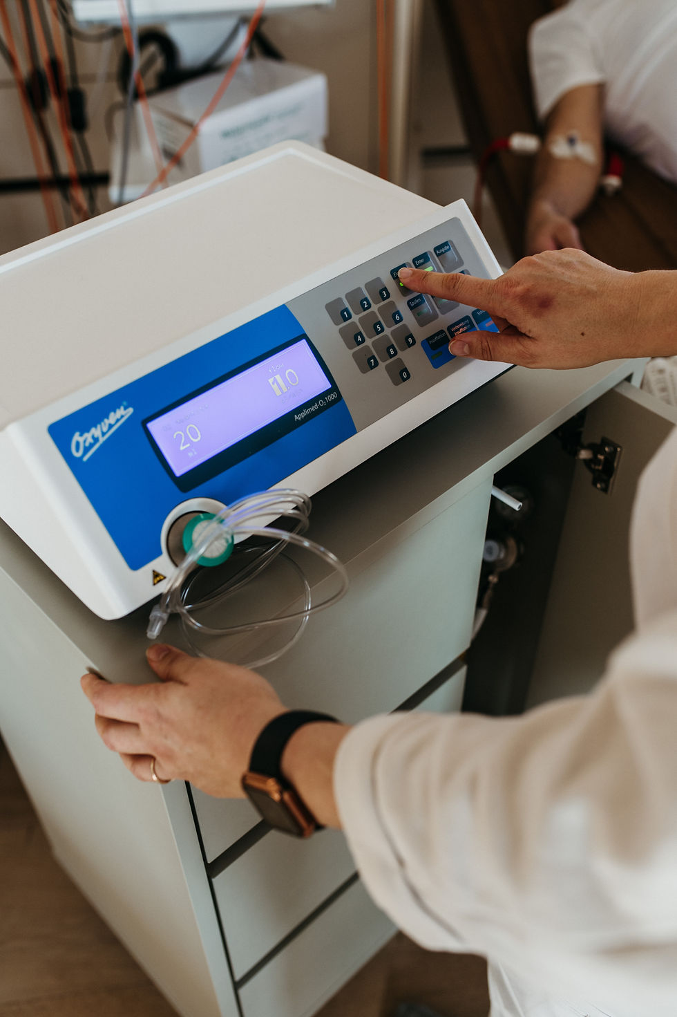 Intravenöse Sauerstofftherapie im Mühl4tler Gesundheitshof in Herzogsdorf, im Mühlviertel.
