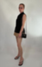 Thumbnail: Vintage Quilted Leather Chain Handle Bag - Black