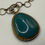 Thumbnail: Vintage Enamel Pendant Necklace- Turquoise