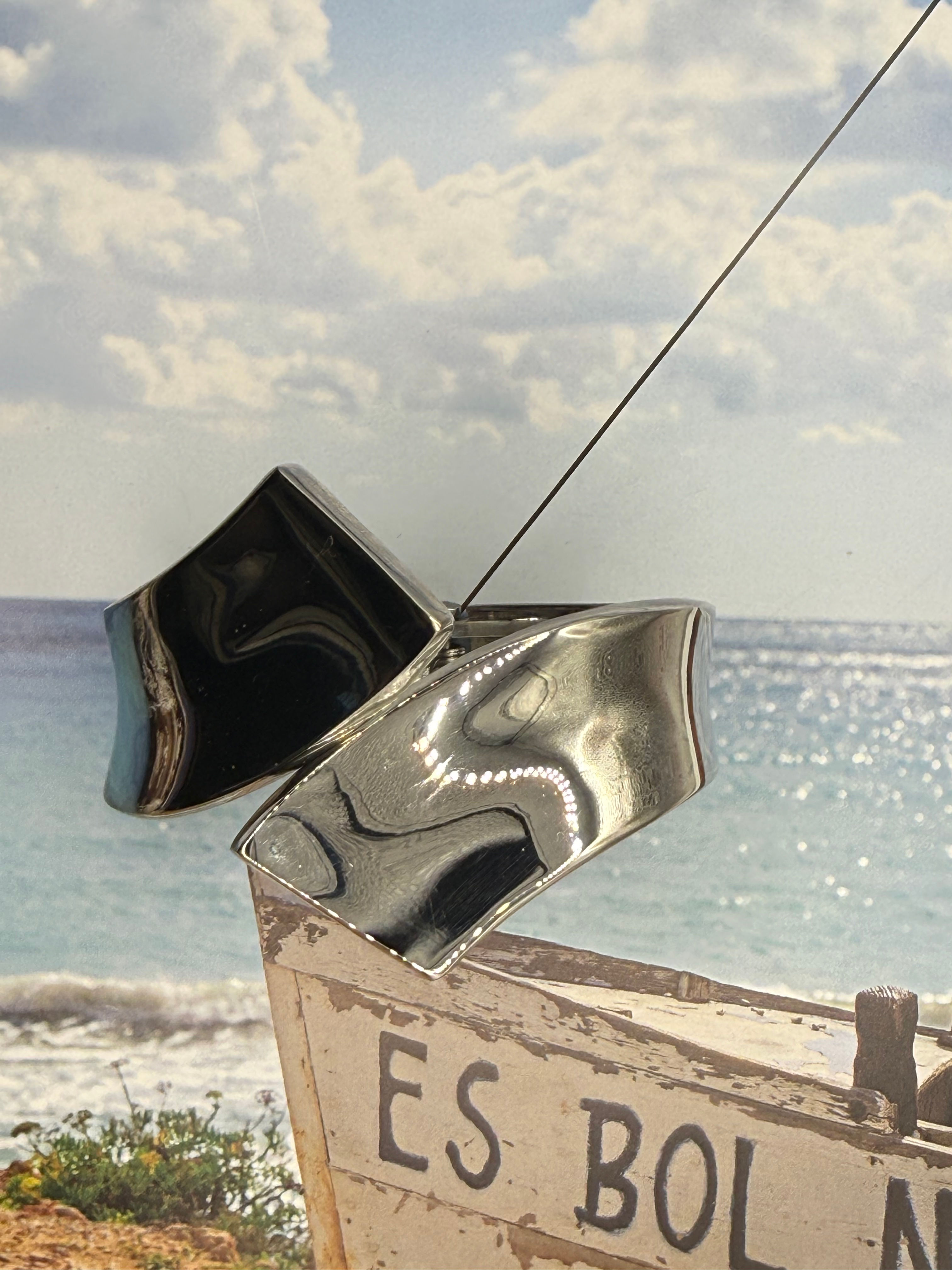 Vintage Metal Snap Cuff - Silver