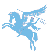 Bellerophon & Pegasus logo in green