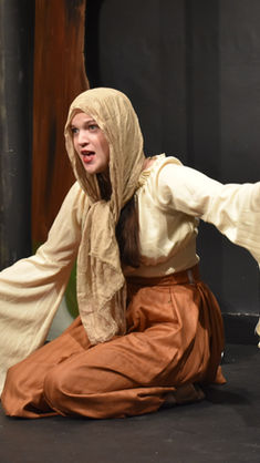 Lauren Elizabeth Pye  in a production of Spamalot at Dalton Little Theater