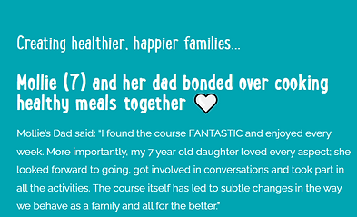 Mollie (7) and dad bond cooking healthy meals together