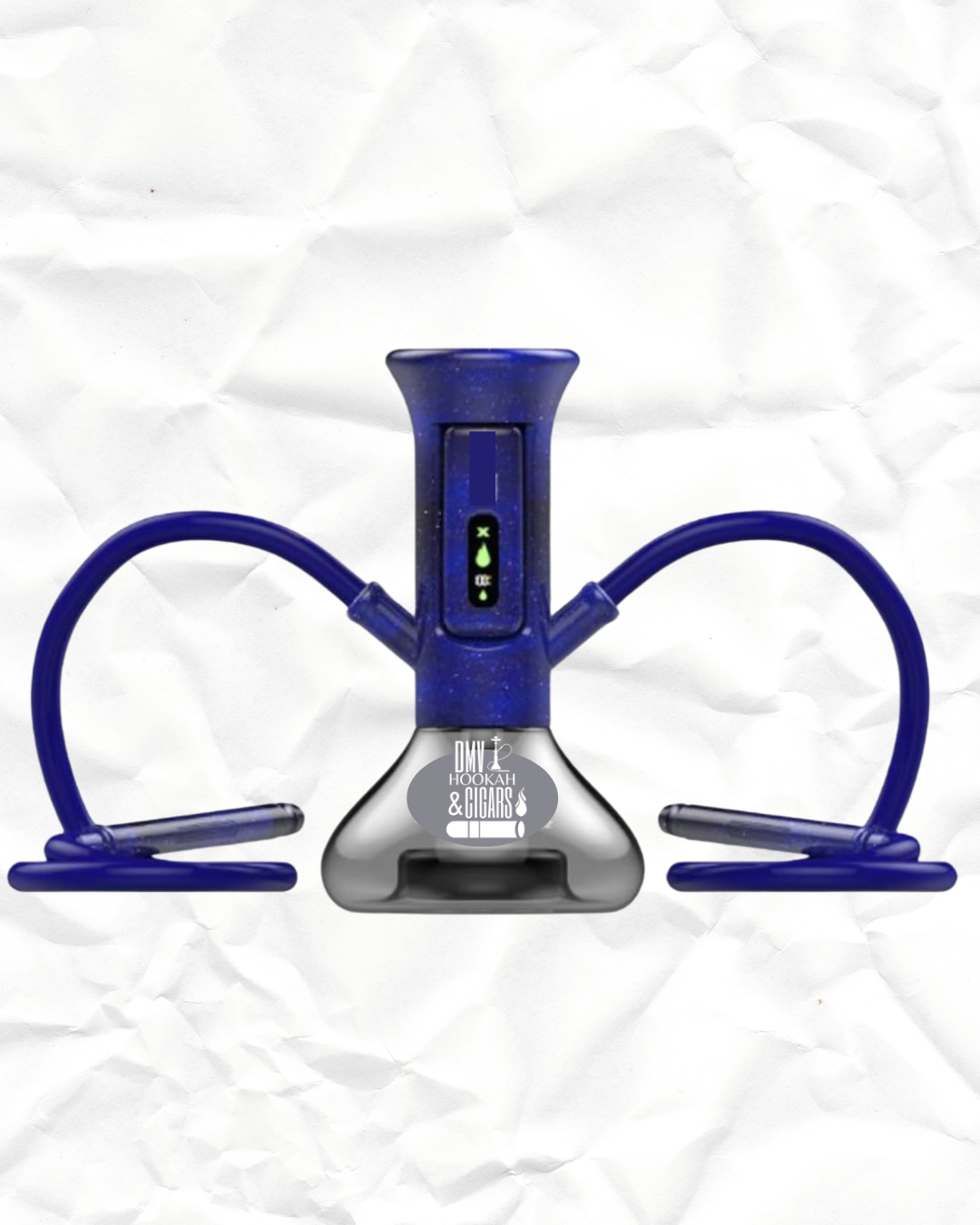 Blue dual cartridge portable hookah