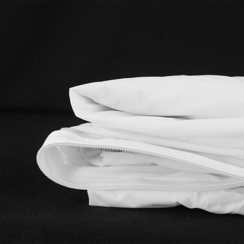 Vinyl Mattress Cover White Zippered (QTY12) AMS