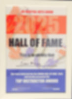 Sifu Sean Mann 2025 Martial Arts Hall of Fame Winner Certificate Picture May 25