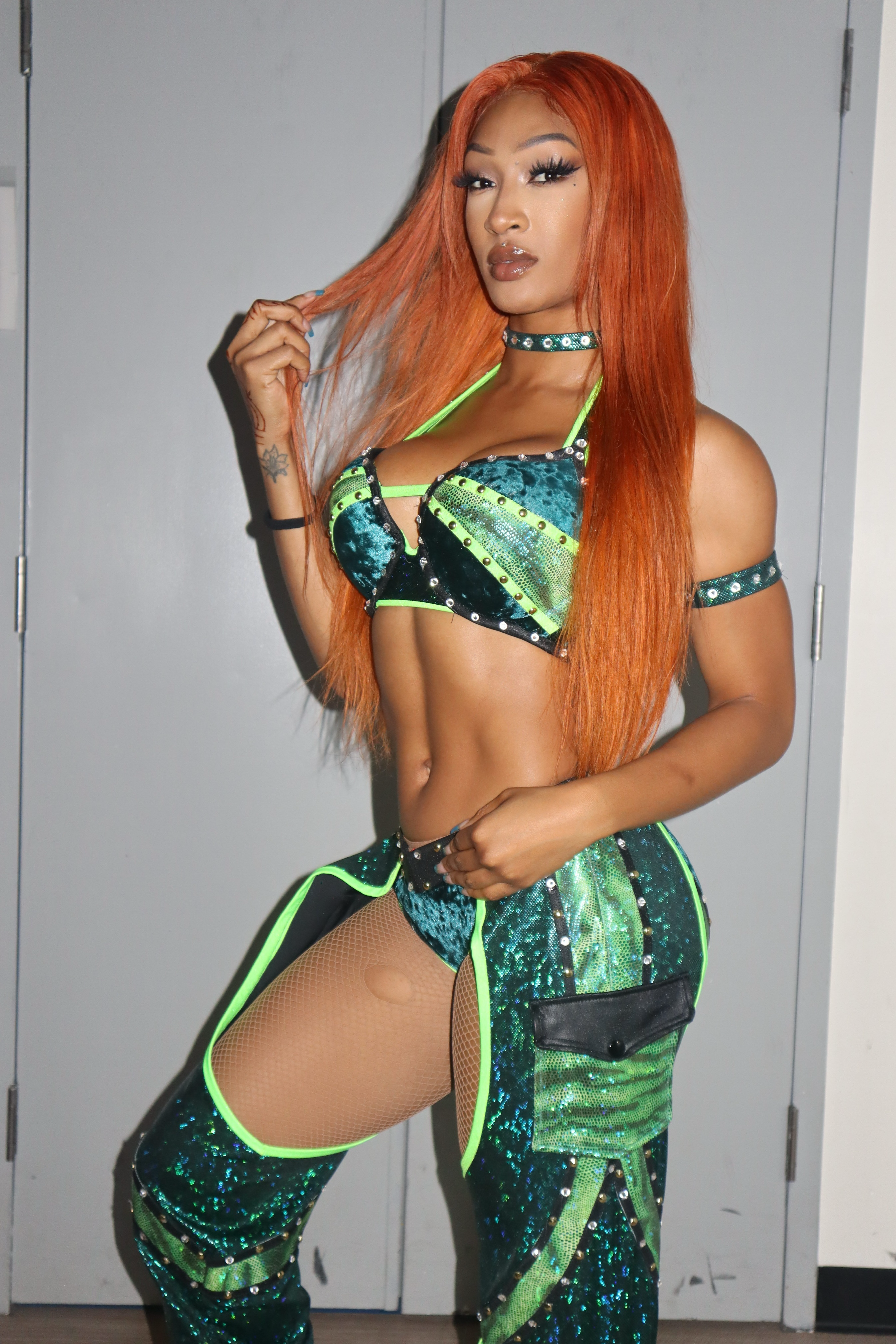 Green Gear — Worn at GAB PLE (Great American Bash Premium Live Event)