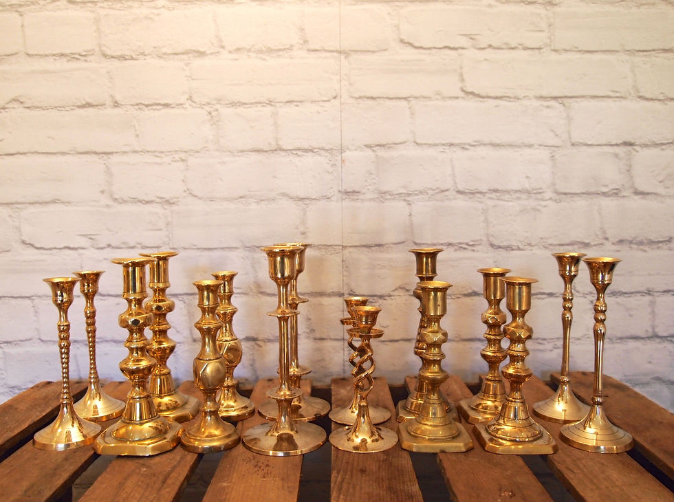 SMALL BRASS CANDLESTICKS
