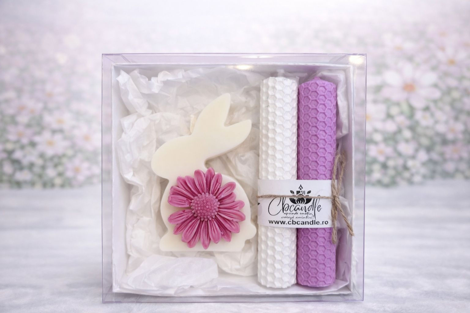 Gift Box CbCandle – Iepuraș Parfumat & Lumânări Decorative