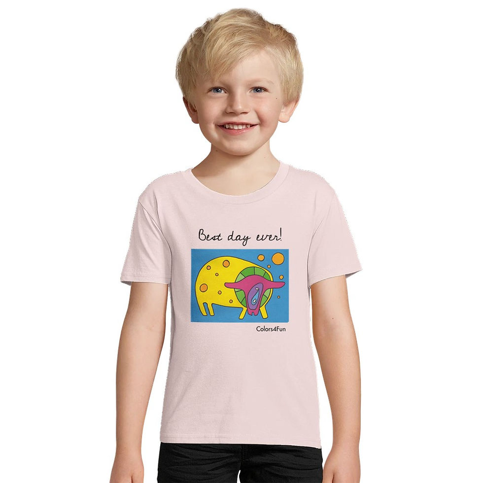 Thumbnail: Organic Kids Fitted T-shirt / Colors4Fun.store