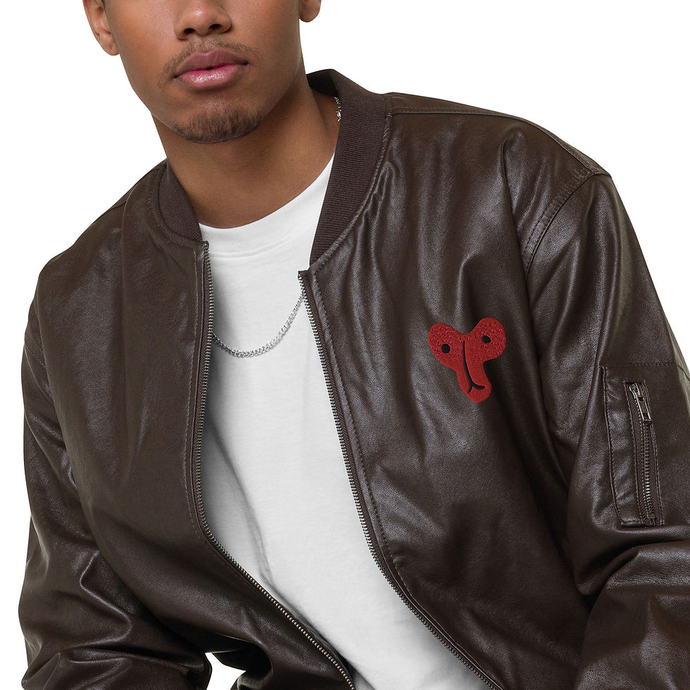 ภาพขนาดย่อ: Leather Bomber Jacket