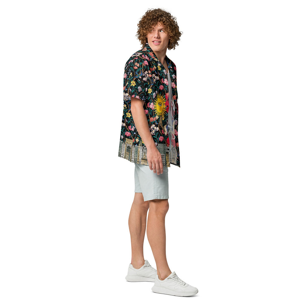 Thumbnail: Unisex button shirt - Black