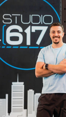 Studio 617 co-owner, Chris Paduano, standing inside their new Back Bay personal training studio at 867 Boylston Street