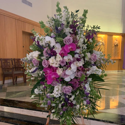 Funeral flower standing spray
