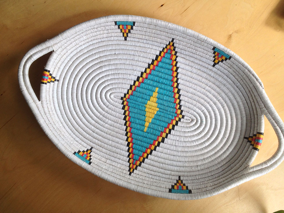 Large woven tray