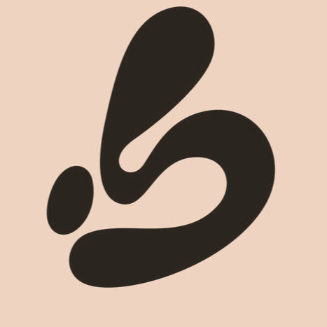 Logotipo: forma oscura y orgánica
