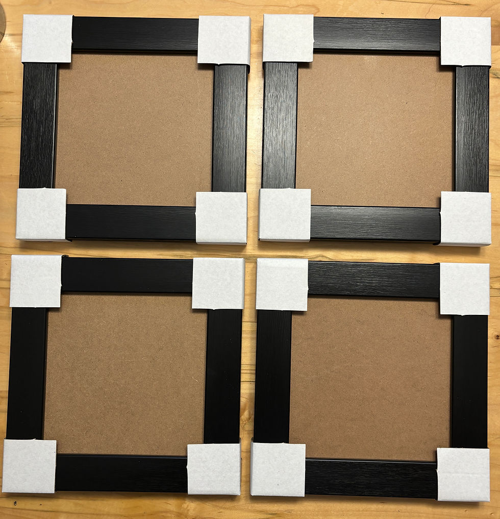 Thumbnail: Frames 6x6 Black Square 4 Pack