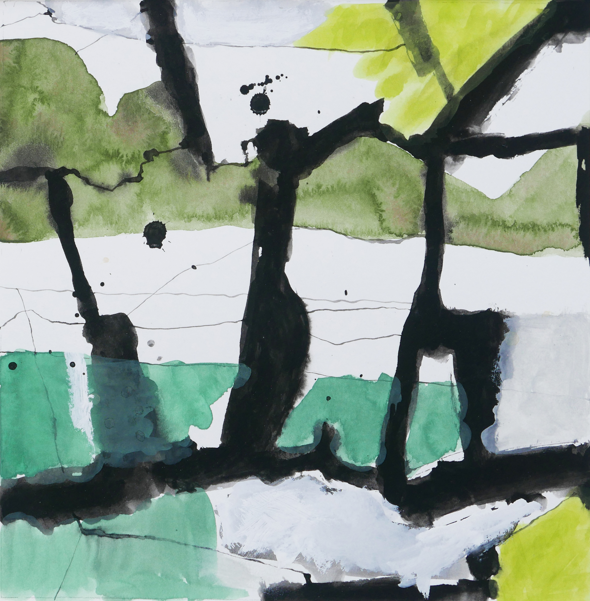 Study for Solitude, gouache