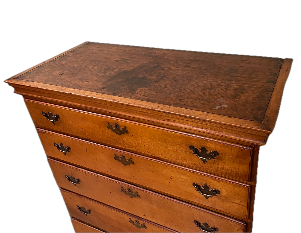Miniatura: 18th-C-American-Tiger-Maple-Queen-Anne-tall-chest