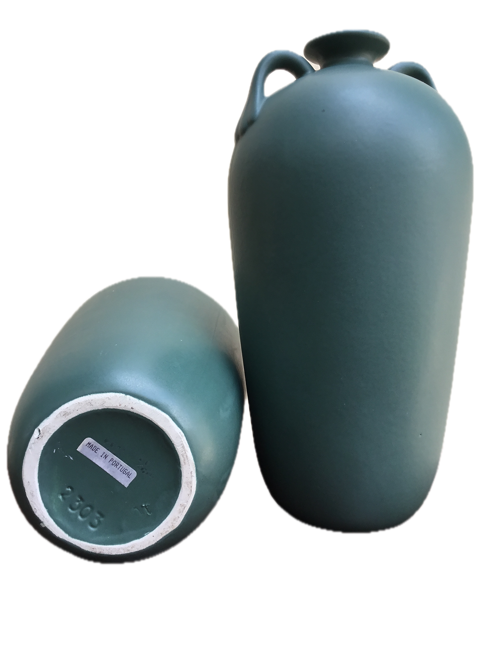 Pottery-Vases-from-Portugal-Matte-Green-Finish
