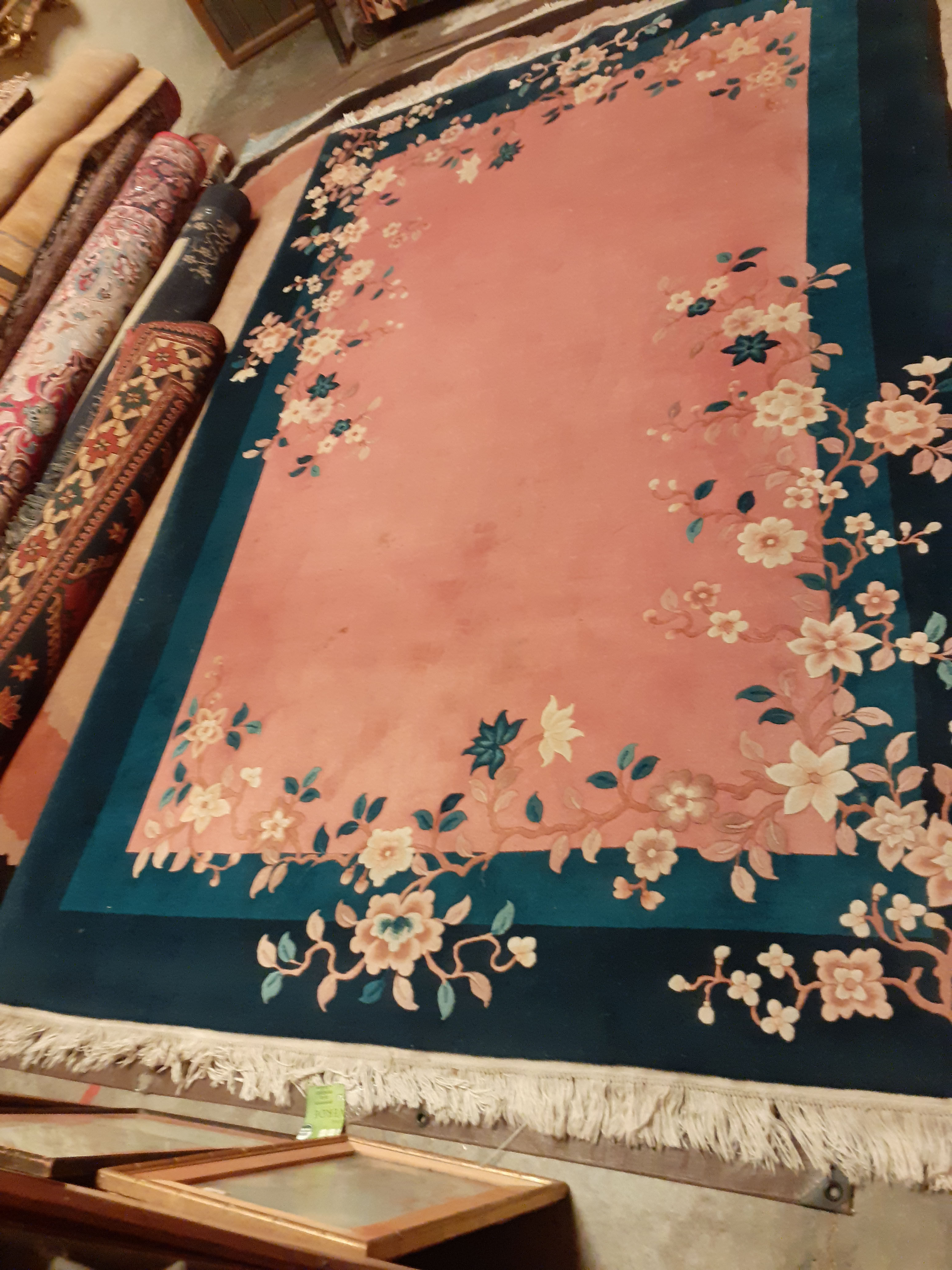 Blue-&-Rose-Chinese-Carpet
