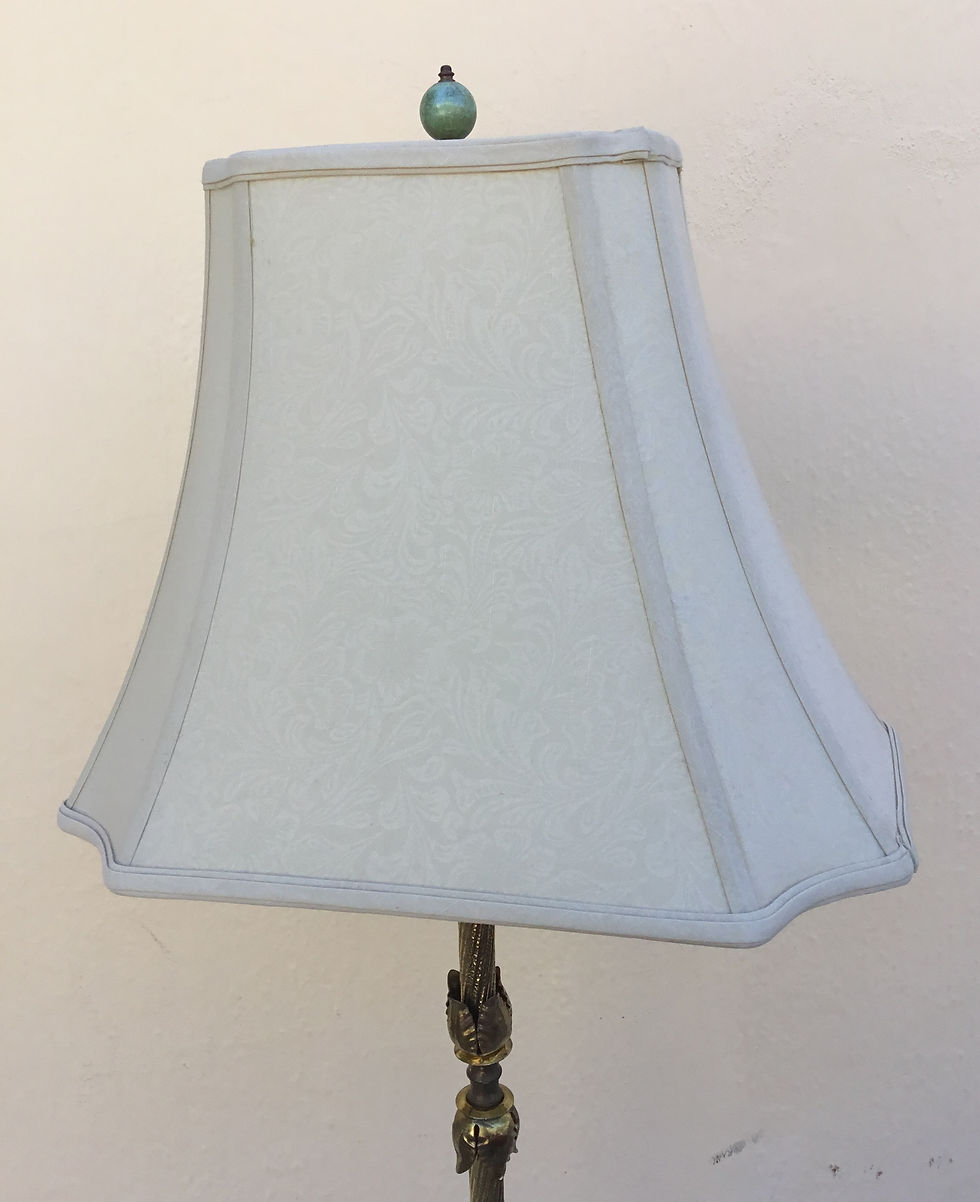 Thumbnail: Antique-Floor-Lamp-Onyx-Glass-Trim