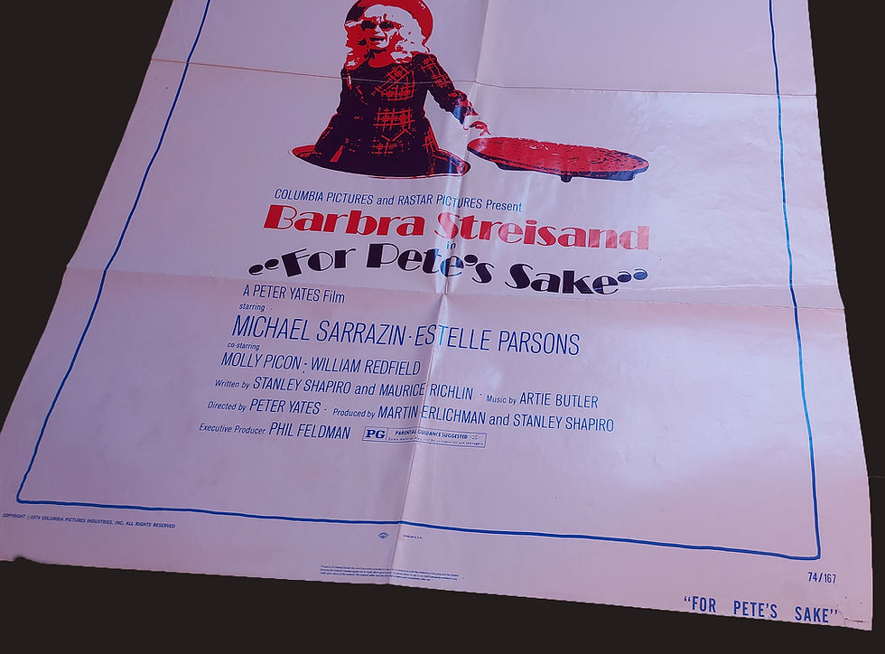 Miniatura: "Por el amor de Pete", Barbra Streisand, 1974, póster de película original