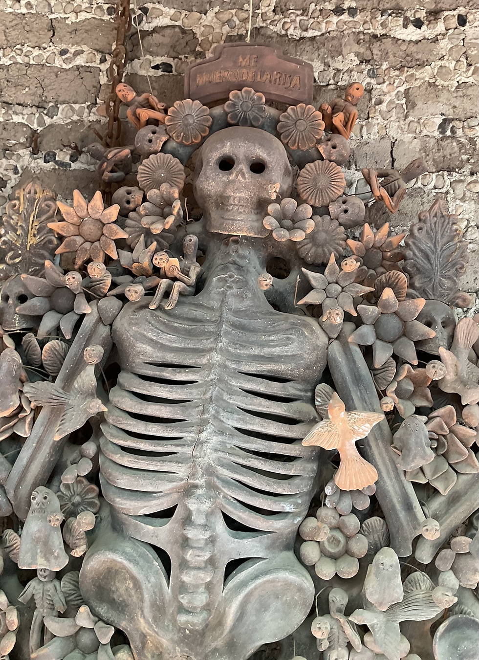 Miniatura: Vintage Metepec Dia de los Muertos Altar 80" tall