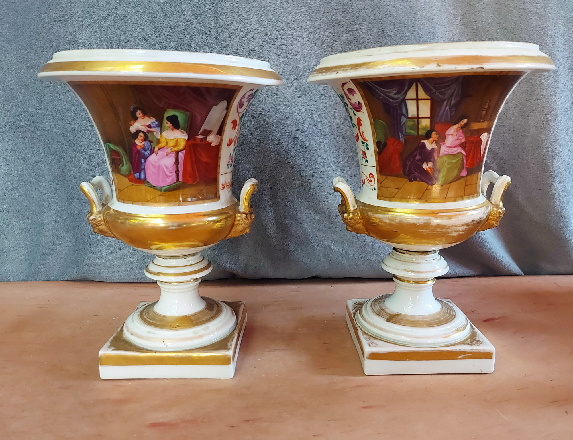 Old-Paris-Urns-Gilt-Decorated-Porcelain