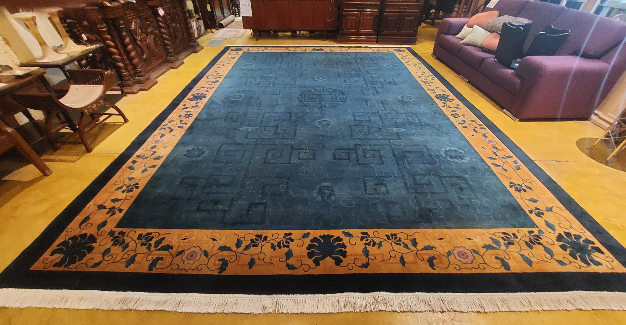 Antique-Chinese-Peking-Carpet