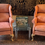 Miniatura: Fine-Upholstered-Wing-Back-Chairs-a-Pair-Faux-Suede