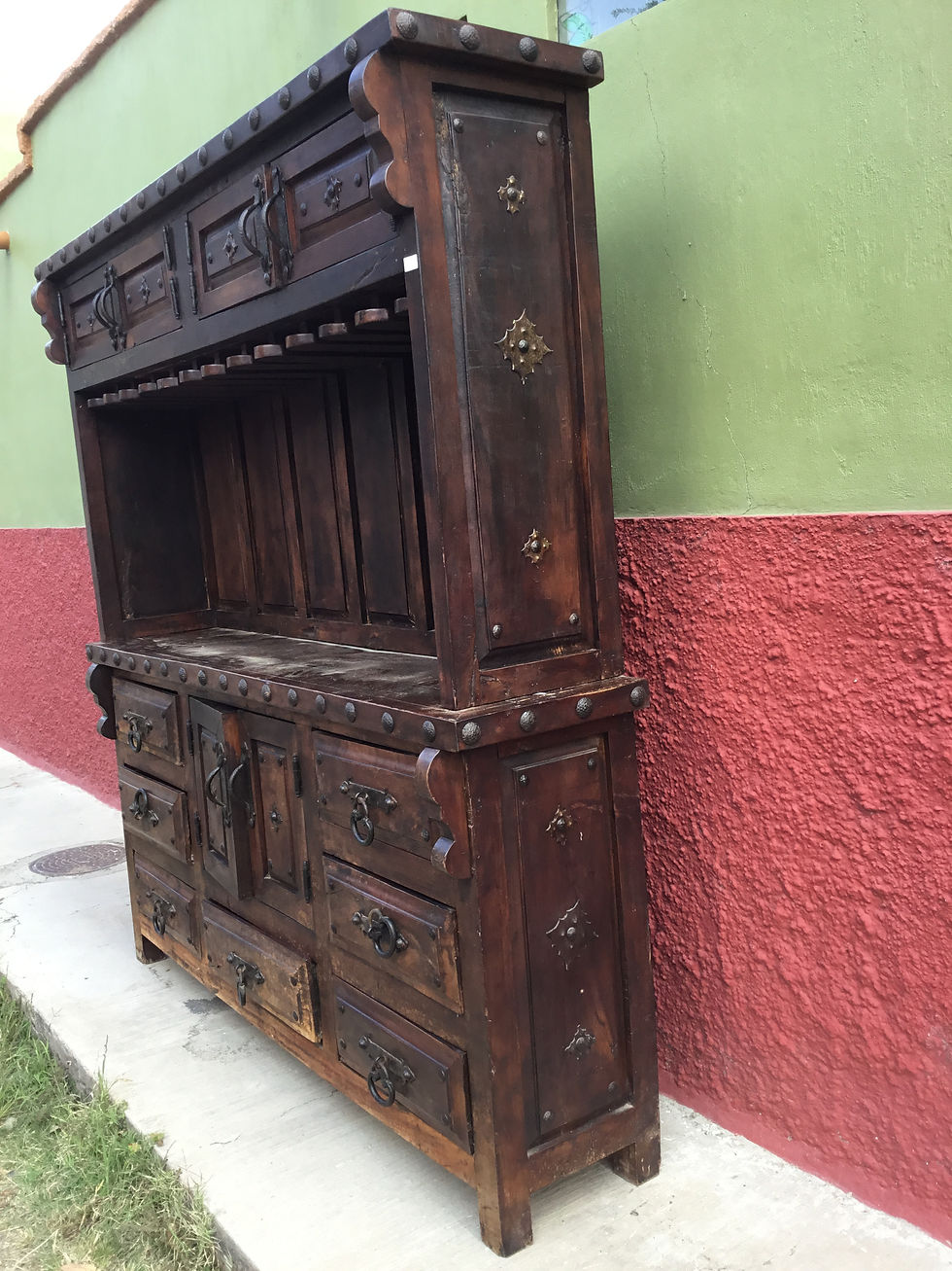 Mexican-Mezquite-Wood-Bar/Cabinet