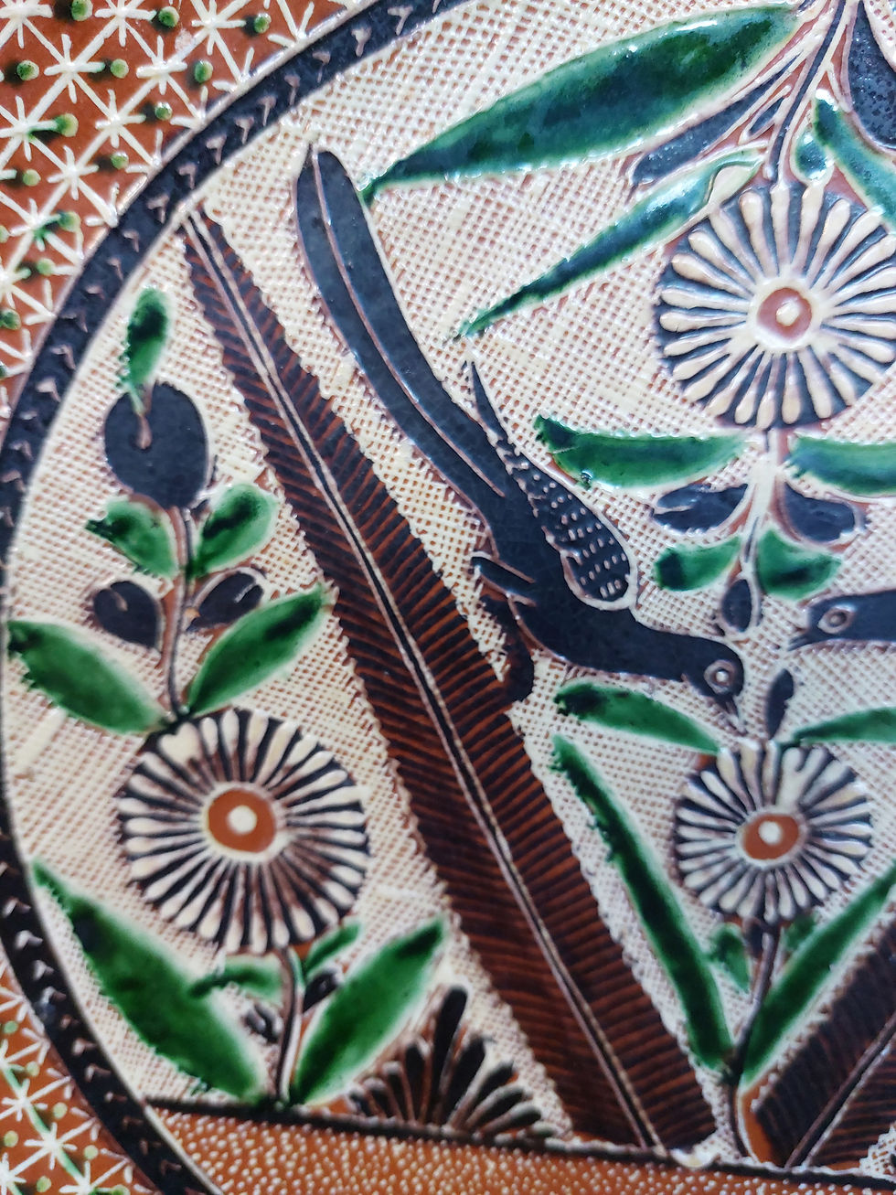 Miniatura: Vintage-Tonala-Petatillo-Plate-signed-P.M.