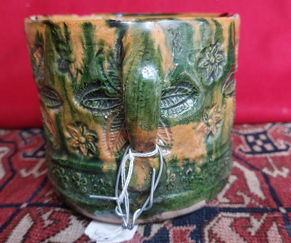 Miniatura: Vintage-Utilitarian-Mexican-Pottery-Cup-Recuerdo-a-Lus