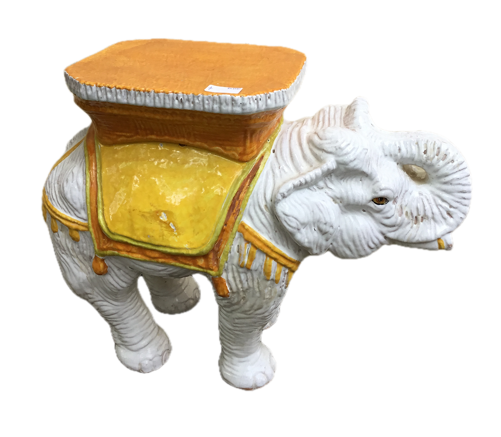 Miniatura: Ceramic-Elephant-Figural-Table