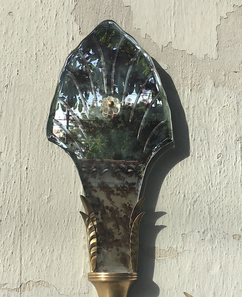Thumbnail: Wall-Sconce-Beveled-and-Cut-Glass-Mirror