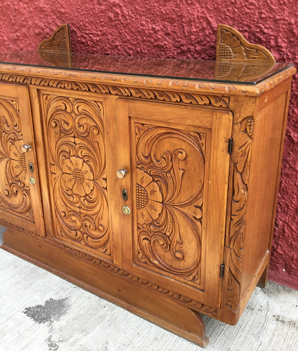 Vintage-Mexican-Hand-Carved-Sideboard